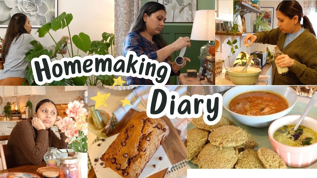 Monday–Thursday Realistic Homemaking Diary & Productive Reset - Plant Care I Cooking & Baking
