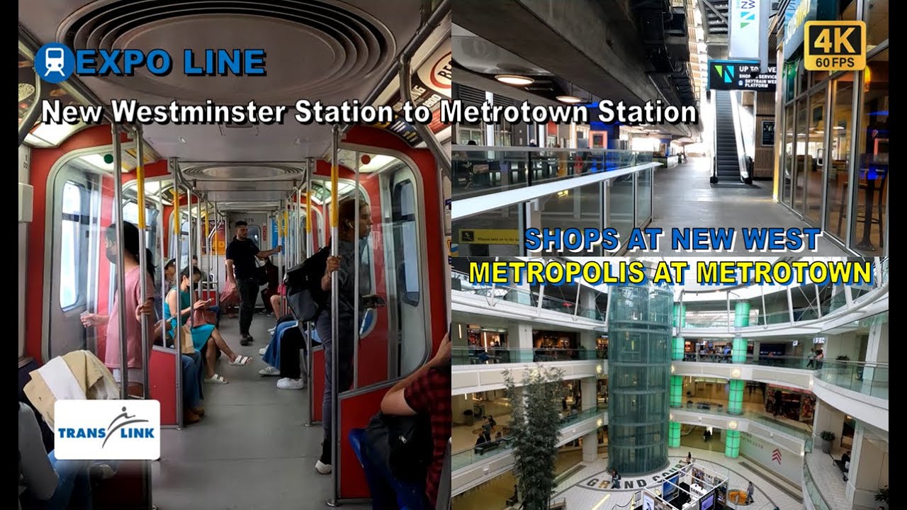 Vancouver Skytrain POV Walk: New Westminster Station to Metrotown Station(Metrotown Walk) 【4K 60FPS】