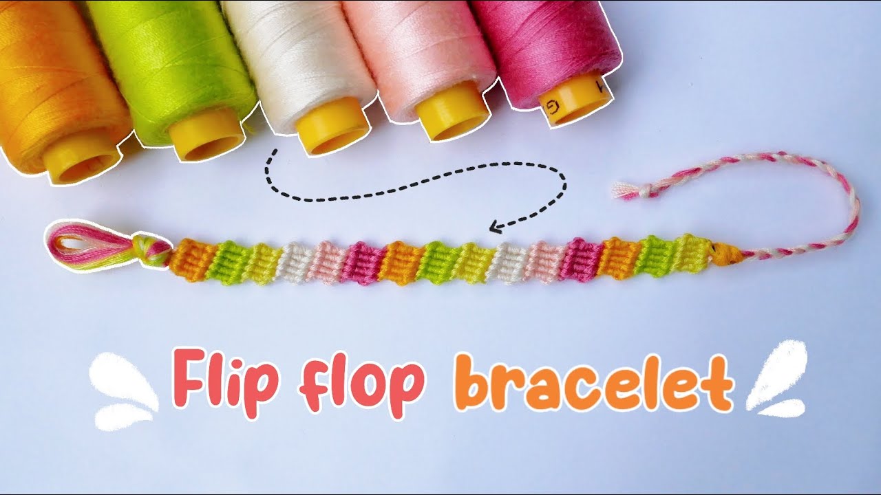 how to make flip flop bracelet for beginners ♡ easy friendship bracelet tutorial