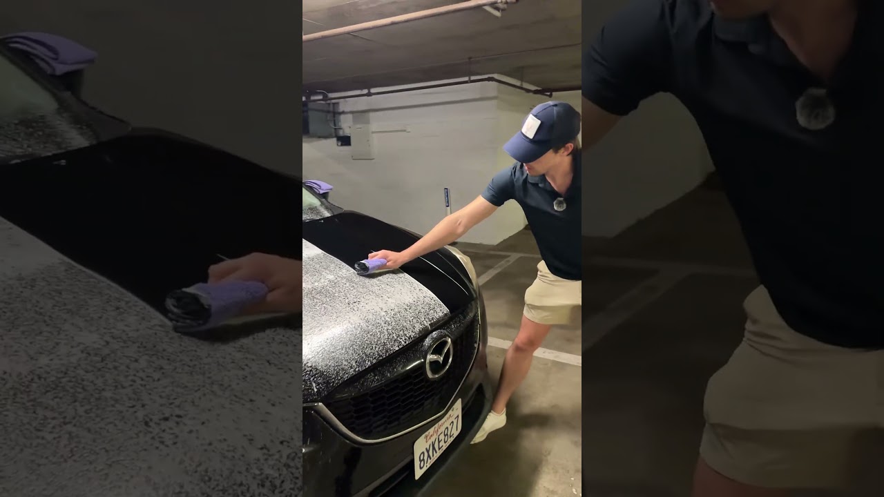 Rubbit's Waterless Car Wash Kit In Action! #rubbit #waterlesscarwash #carwash #fyp #cleaning