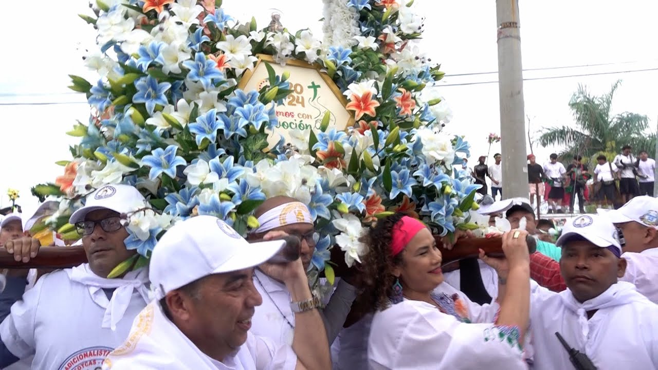 Miles de feligreses dan emotiva bienvenida a Santo Domingo de Guzmán en Managua