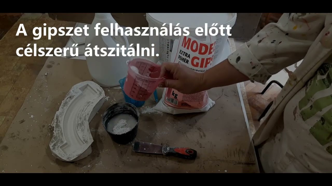 Sarokelem &ouml;nt&eacute;se Gipszből Stukk&oacute; Szobafestő tananyag