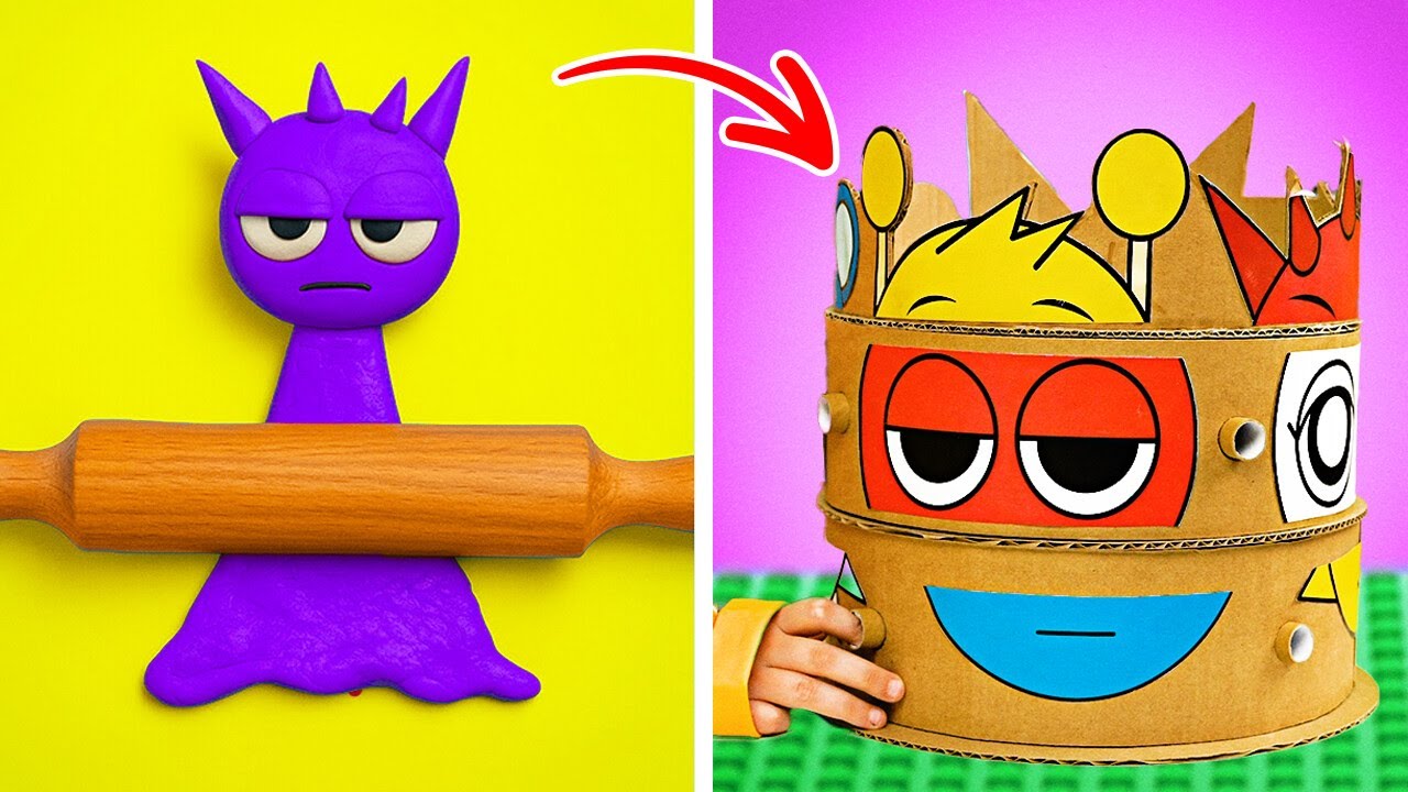 SPRUNKI SCHOOL DIY MASTERCLASS 🎒✨  One-Color Challenge for Back-to-School Fun! ✏️📚
