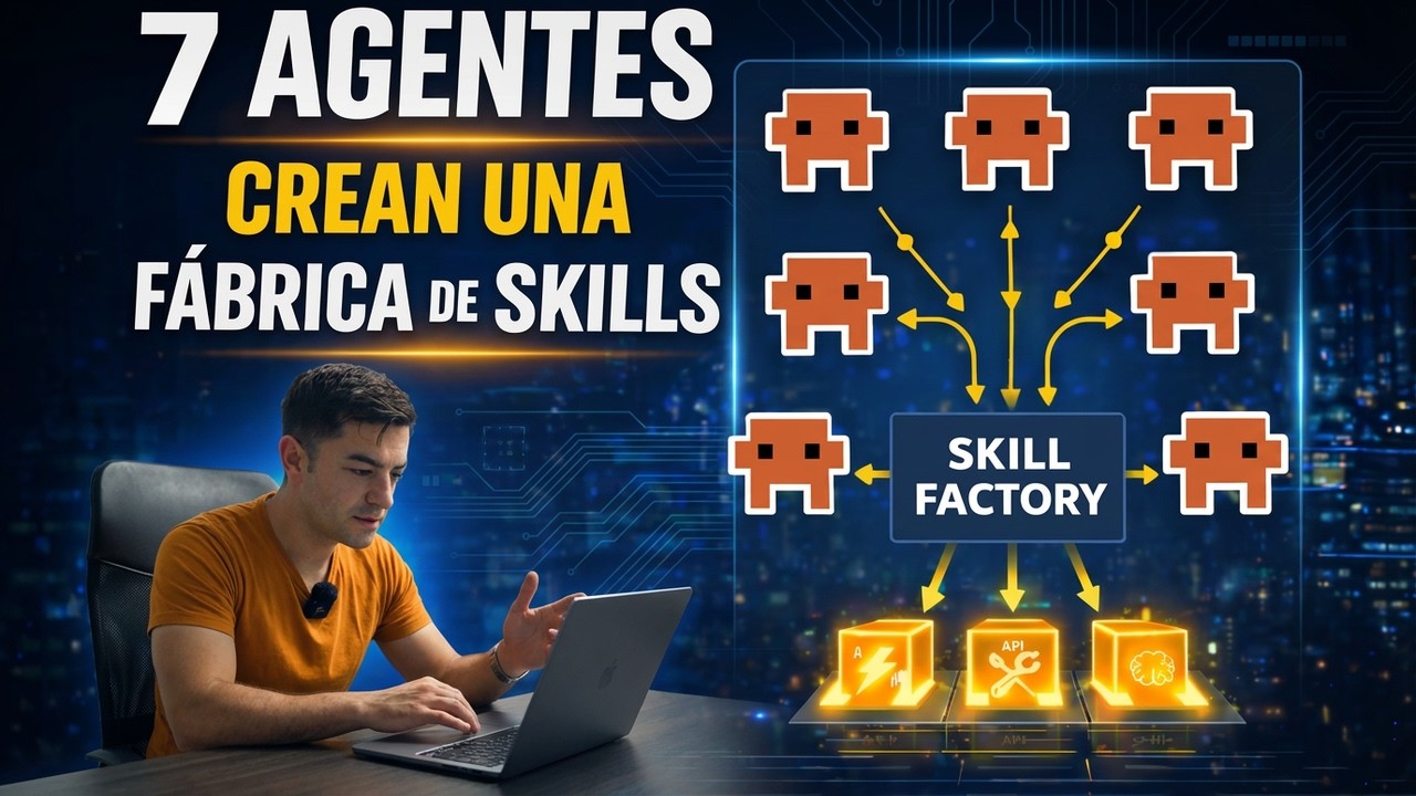 Claude Code Agent Teams: 7 Agentes IA Construyen una Fábrica de Skills