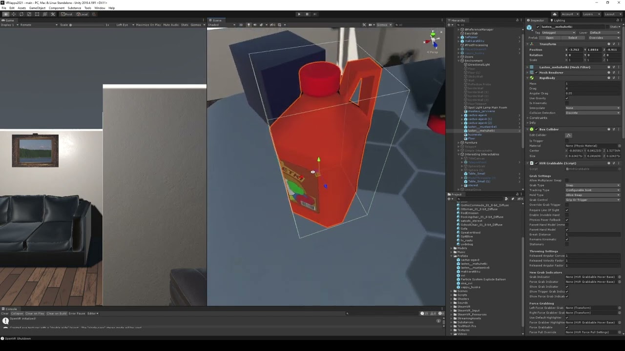 Virtual Reality (VR) Immersion Development Showcase