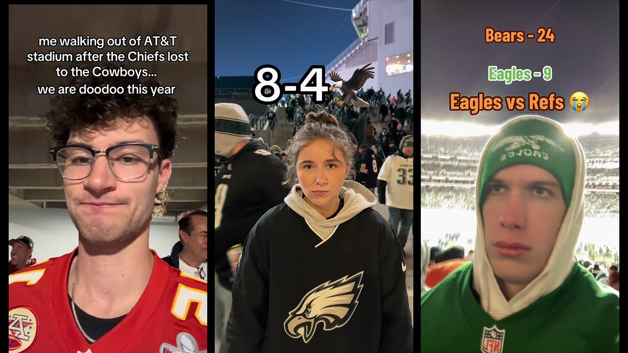 Philadelphia Eagles & KC Chiefs Fans Crash Out Reaction Losing To Cowboys & Bears (Nov. 28, 2025)