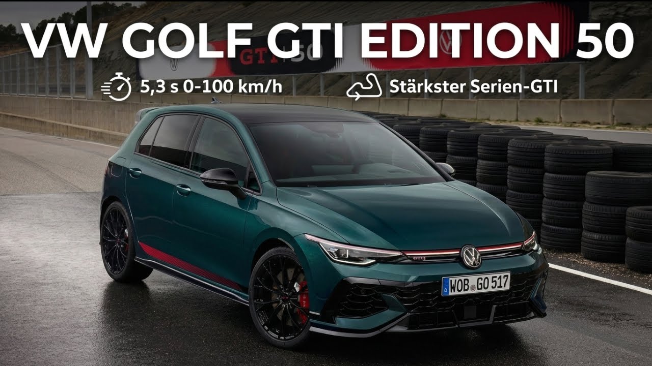 2026 VW Golf GTI Edition 50 Dark Moss Green Metallic | Rennstrecken-Check