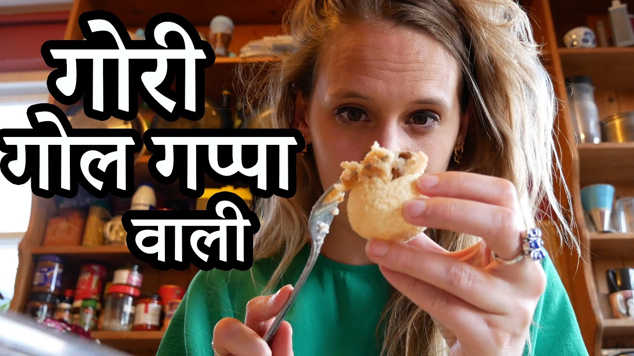 GORI GOL GAPPE WALI | गोरी गोल गप्पे वाली English Girl makes 2x PaniPuri dishes for Canadian Roomie.