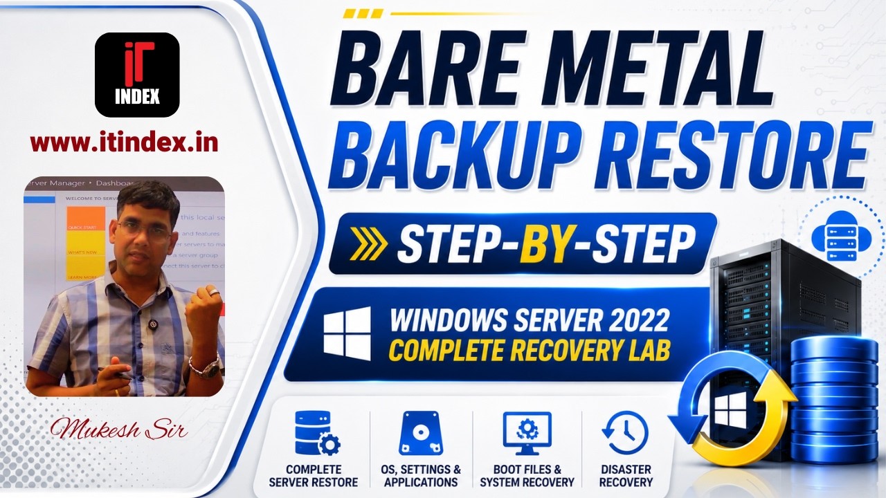 Bare Metal Backup Restore Step-by-Step | Windows Server 2022 Complete Recovery Lab