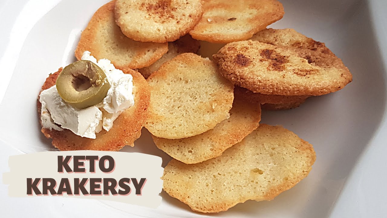 KETO KRAKERSY  BEZ NABIAŁU 3 SKŁADNIKI