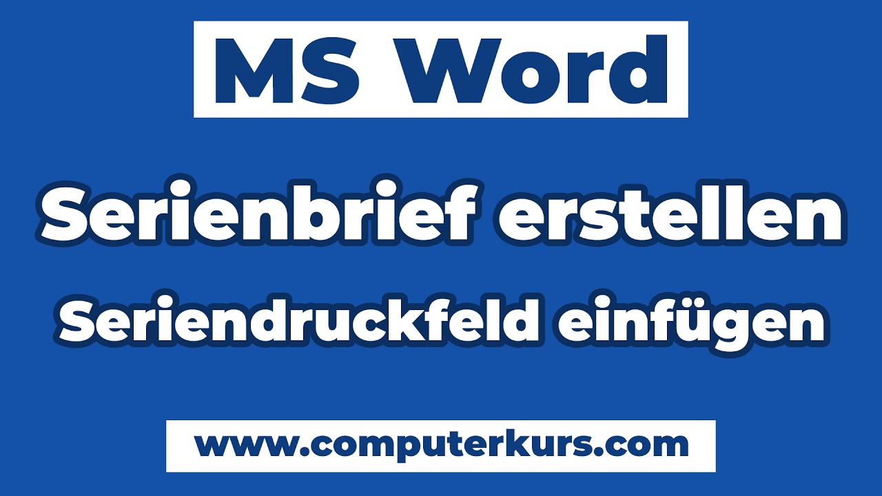 📨 Word Seriendruckfeld einfügen – So klappt der Serienbrief perfekt!