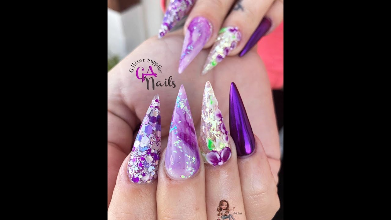 Acrylic nails | All Powder | Design set