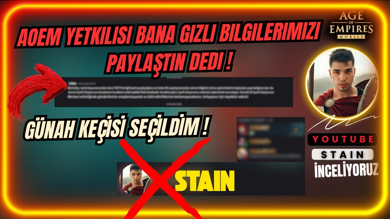 AOEM YETKİLİSİ BENİ &Uuml;RETİCİLİKTEN &Ccedil;IKARDI ! | Age Of Empires Mobile 🥷🏻
