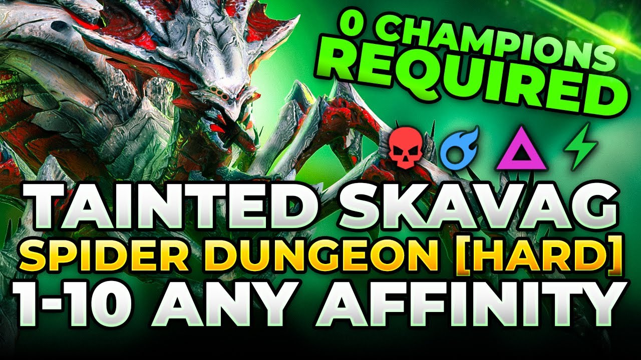 IMPOSSIBLE to FAIL Hard Mode Spider Stage 1-10  Guide I Raid Shadow Legends