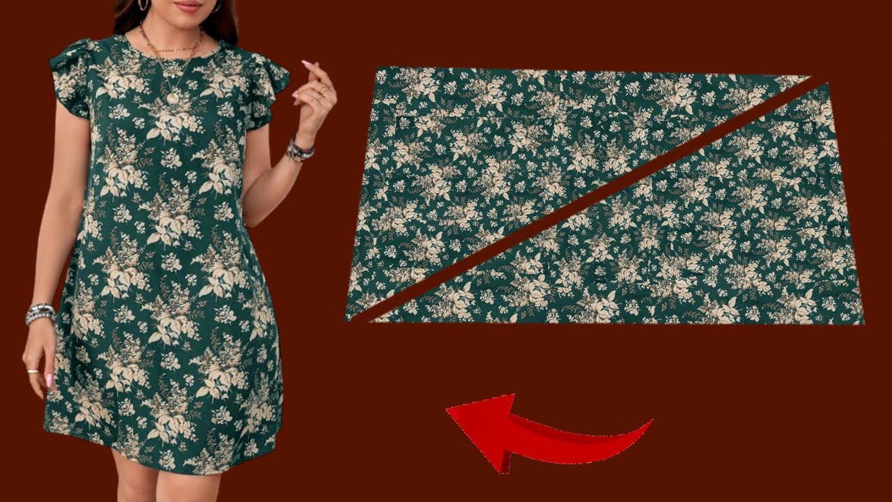 🍁Only 1 meter Fabric♥️ Very Easy Cut in 5 minute and Sew only 10 minute ✂️ For Beginners Sewing