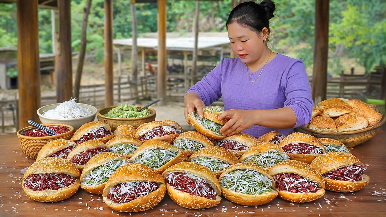 Unique Fried Cakes Filled with Coconut Sticky Rice | Flavor from Creative Cake Recipe | Simple Life