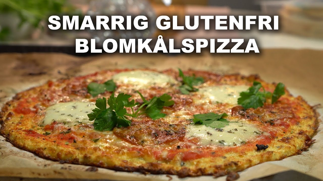 Smarrig glutenfri blomkålspizza!