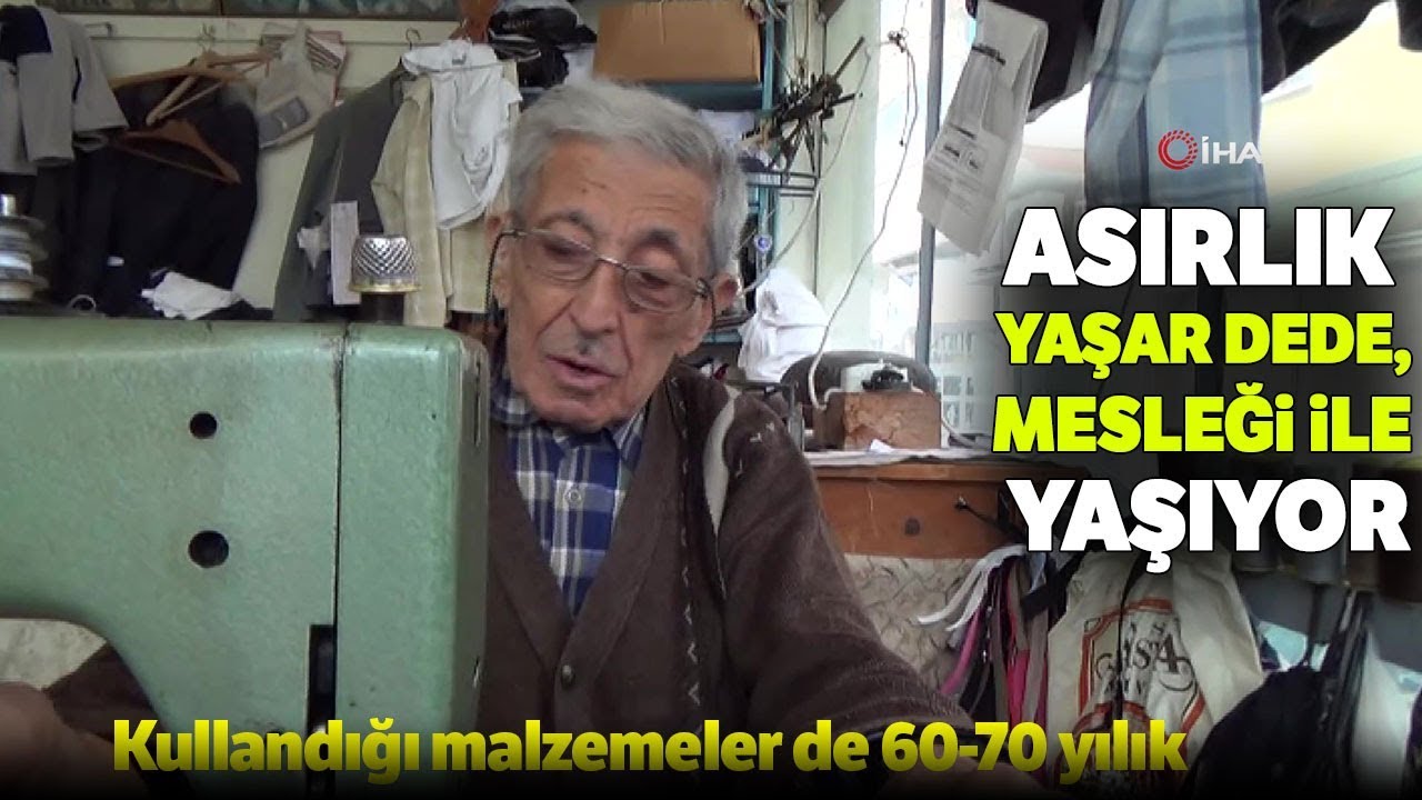 91 Yaşındaki Yaşar Emre 80 Yıldır Terzilik Yapıyor