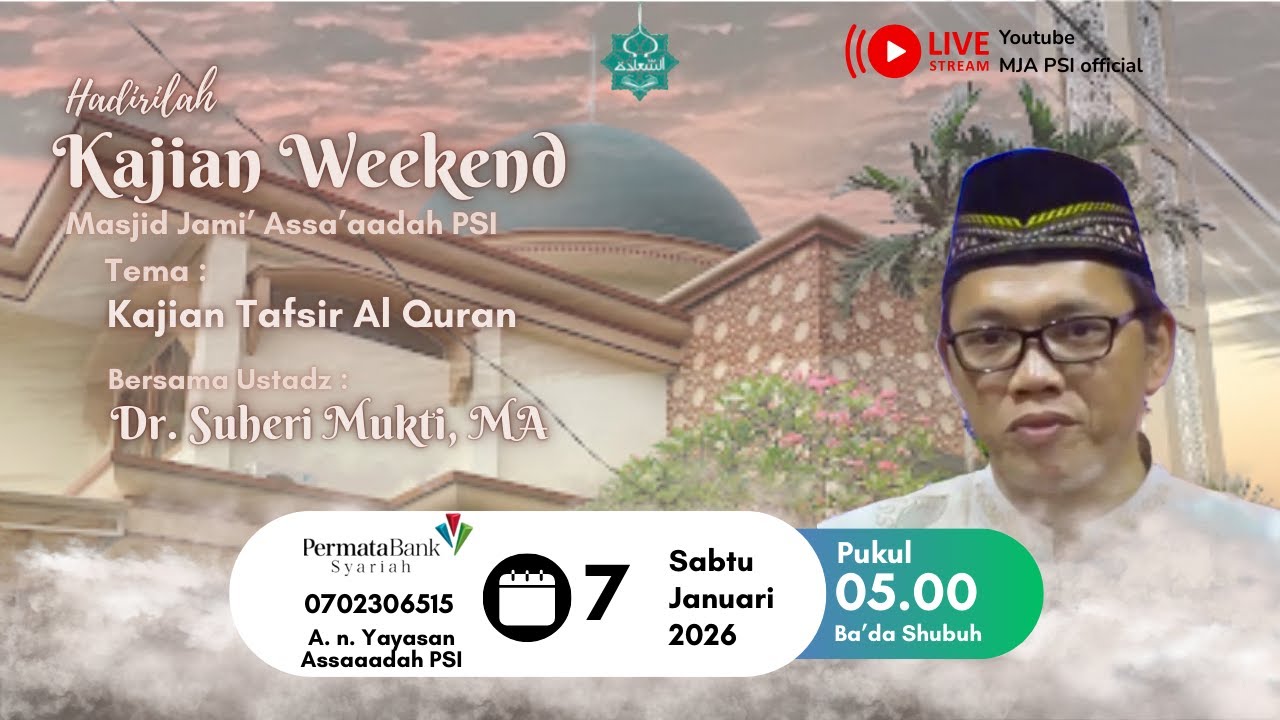 Live Kajian Shubuh Sabtu Pagi
