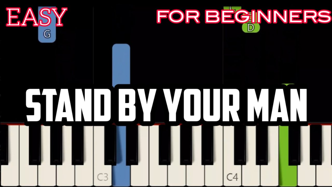 STAND BY YOUR MAN - TAMMY WYNETTE | SLOW & EASY PIANO TUTORIAL