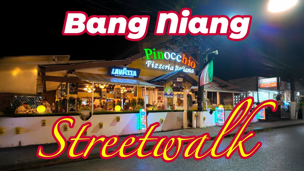 ✨ Bang Niang BY NIGHT: Vom La Flora zur Pinocchio Pizzeria 🍕 - Streetwalk in Khao Lak (Part 1)