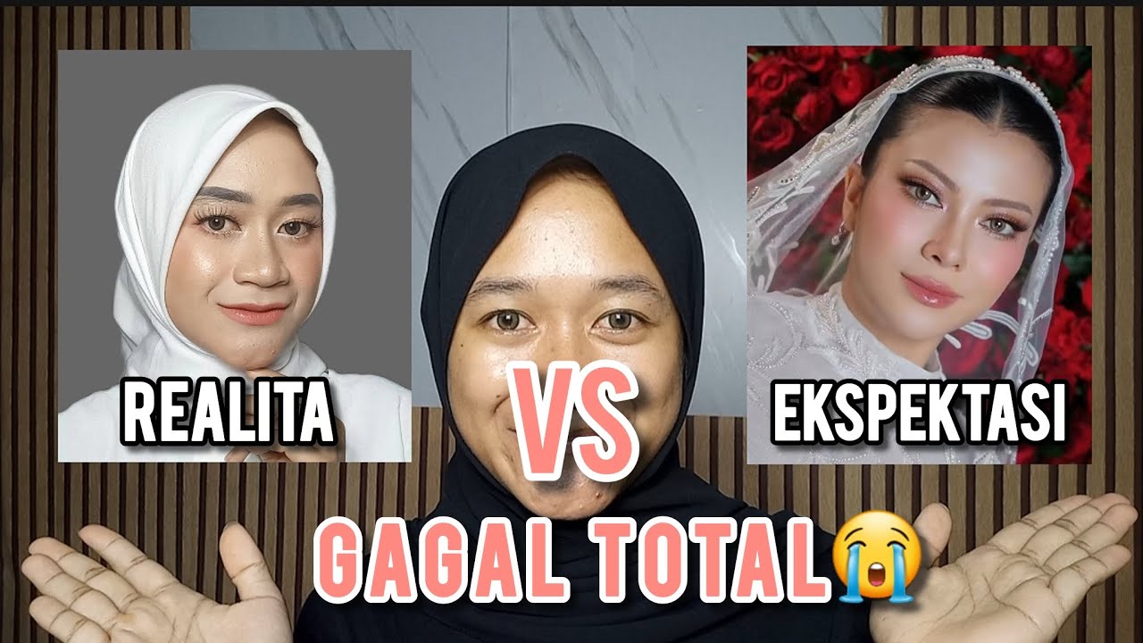EKSPEKTASI VS REALITA: Coba Ngikutin Look Makeup Nikahan Hanum Mega || GAGAL TOTALL😭