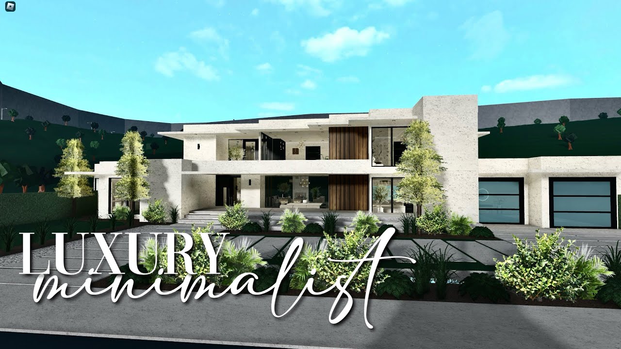 Bloxburg: Luxury Minimalist Modern Home | No Large Plot | No Transform Plus | House Build