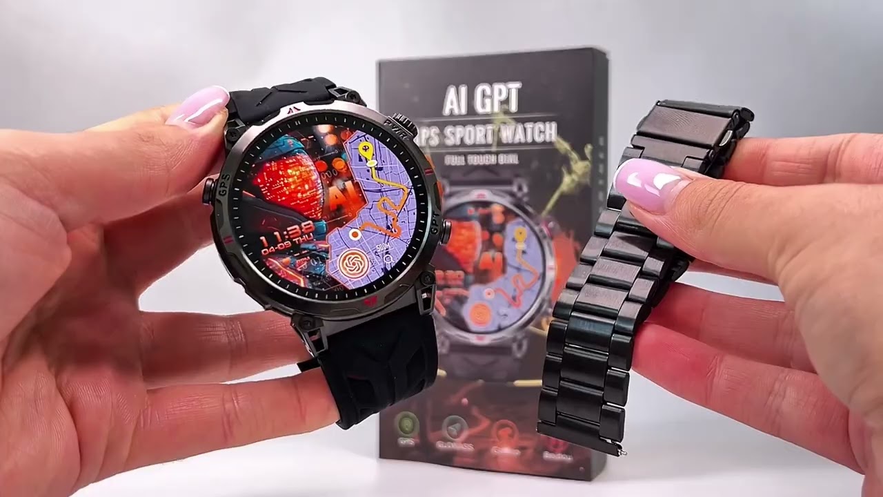 Smartwatch JG Smart KC93 - ChatGPT, AI, GPS i bateria 650mAh [PREZENTACJA]