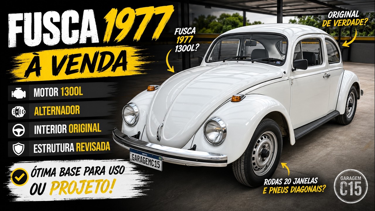 VW FUSCA 1977 À VENDA 