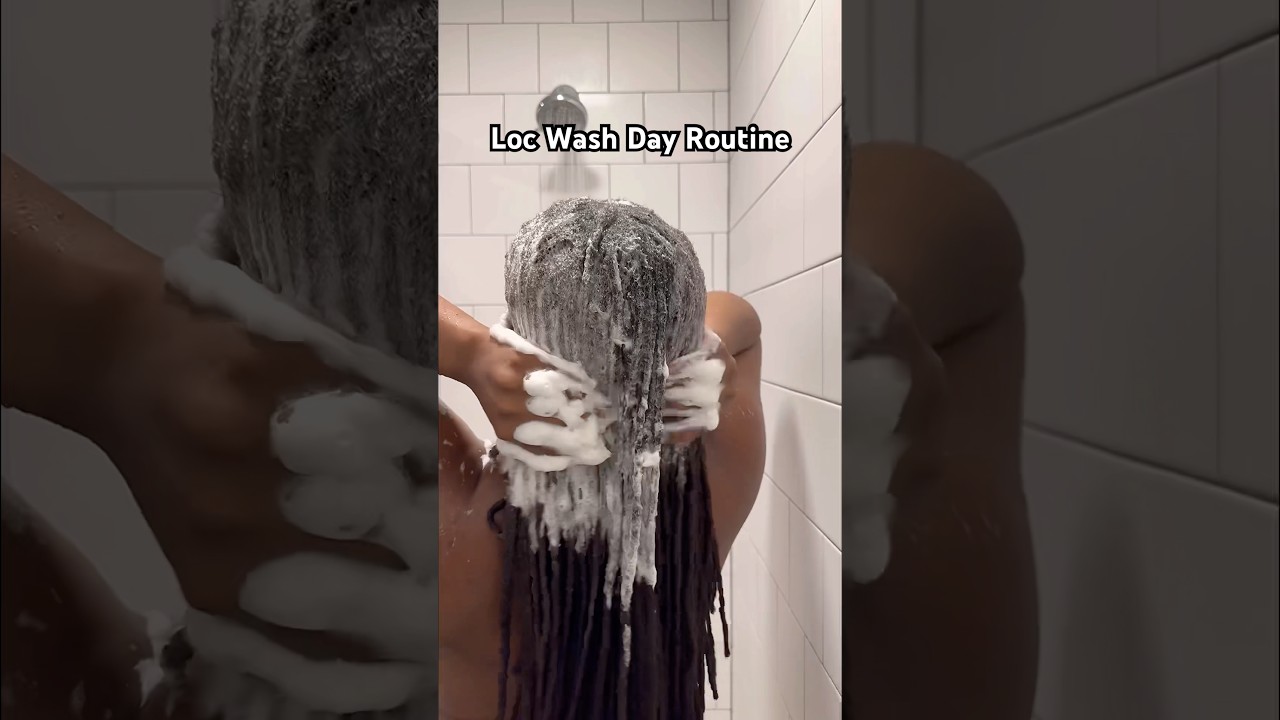 Wash day routine on 15 year old locs #locstyles #washday #locs #locjourney #naturalhair #dreadlocks