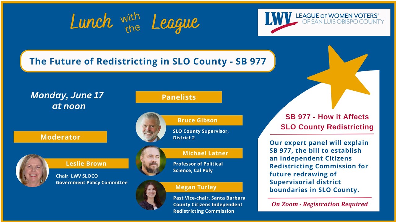 The Future of Redistricting in SLO County - SB 977
