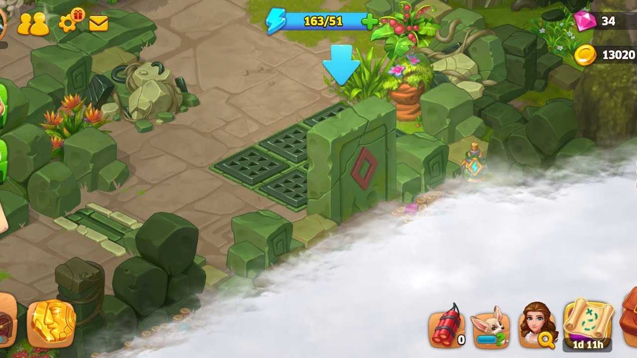 Island Hoppers- lvl 12 -Chapter 1- Golden  Lake - Repair  the Bridge - Ancient Statue -Gameplay