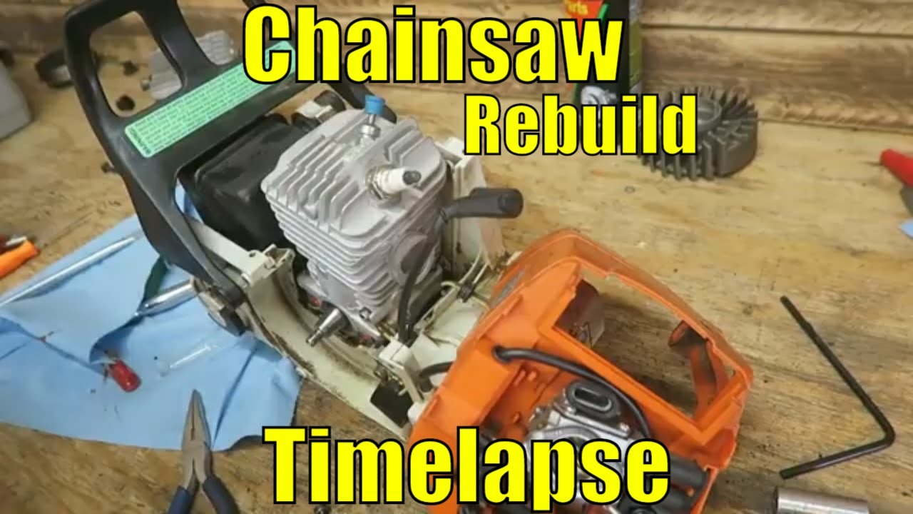 Stihl MS290 to 390 Conversion Chainsaw Rebuild Timelapse
