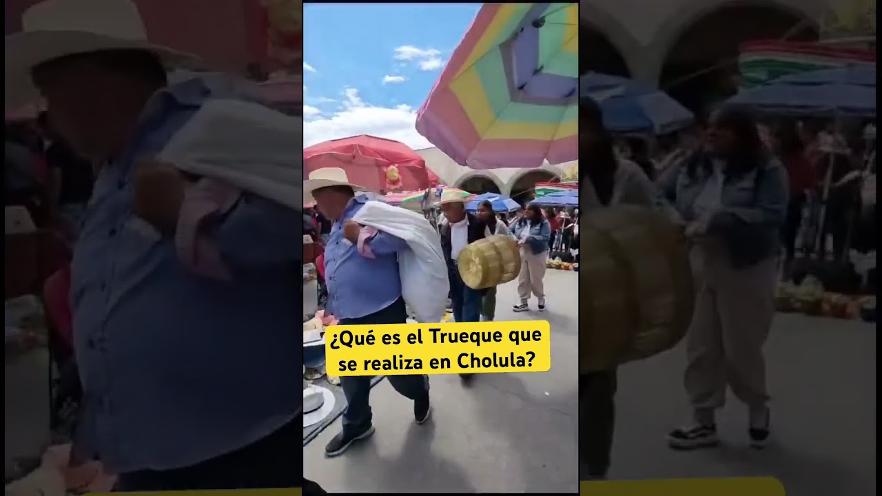 As&iacute; es el #trueque en #cholula #puebla