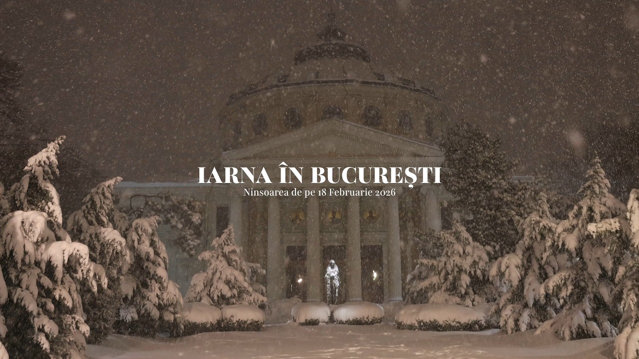 Iarna în București - Ninsoarea de pe 18 Februarie 2026 filmată în slow-motion