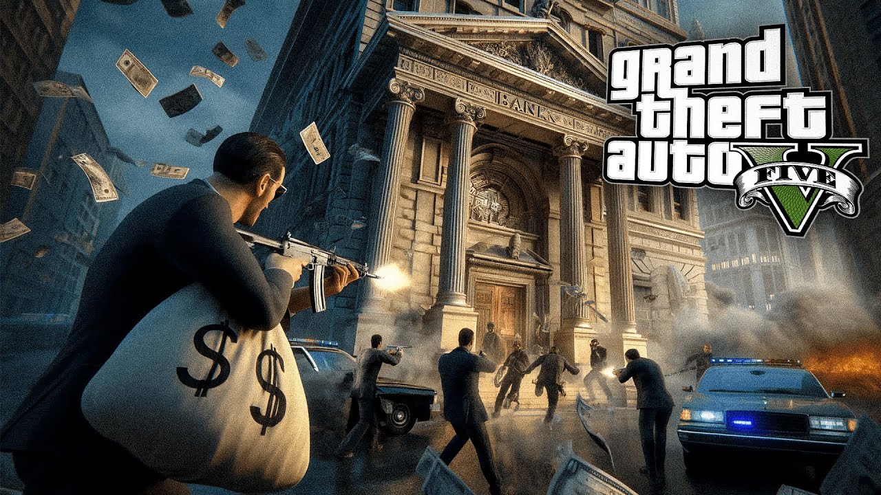GTA 5 BÜYÜK MERKEZ BANKASI SOYDUK!!! (BÜTÜN LSPD KOVALADI!?! ) GRANDRP #2