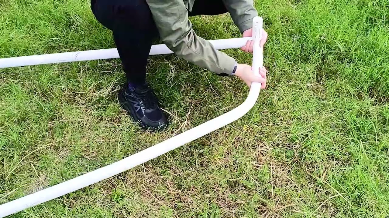 Portable Soccer Goal with Strong PVC Frame and Net Garden Training 245x90x182cm