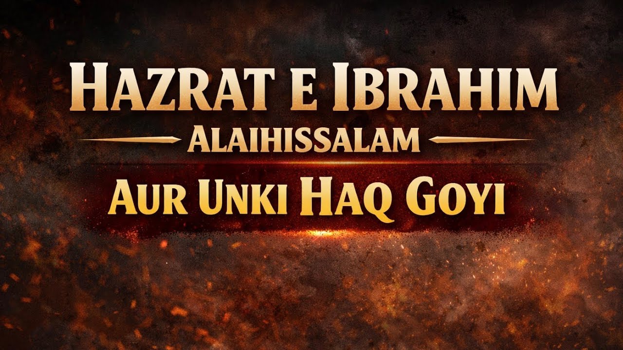 HAZRAT E IBRAHIM ALAIHISSALAM AUR UNKI HAQ GOYI || MUHAMMAD AHMED RAZVI ALIMI ||