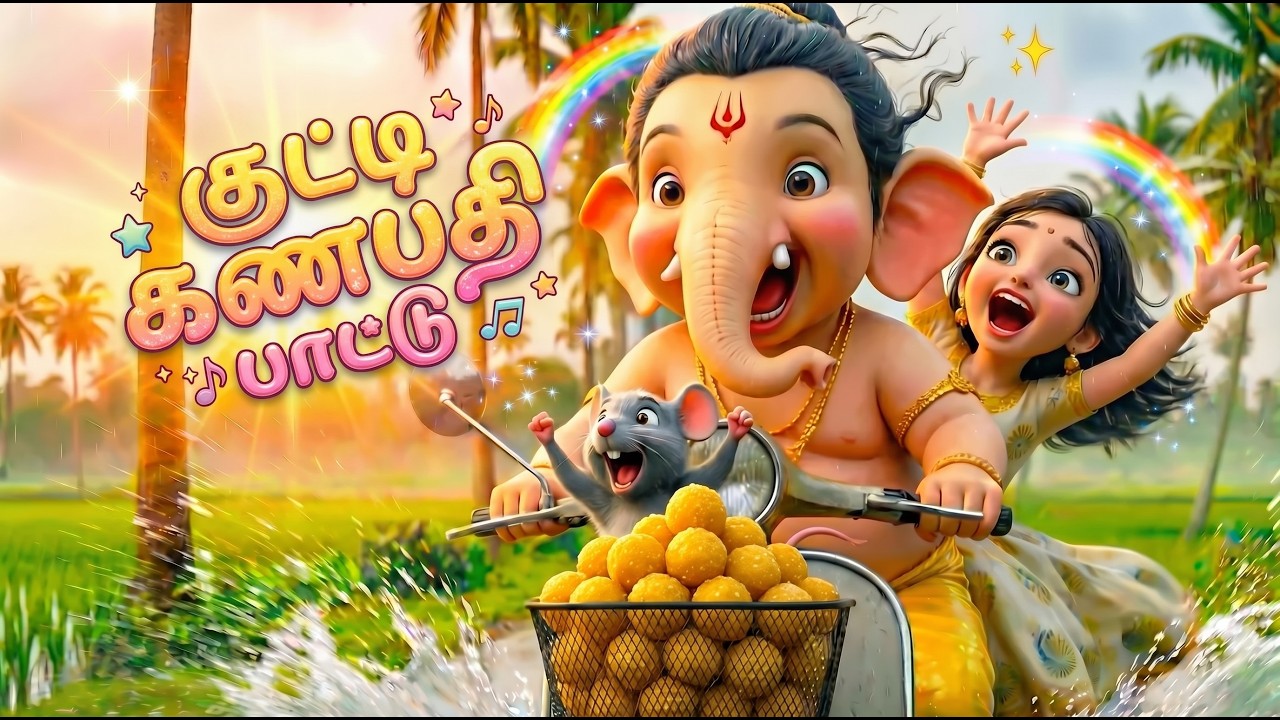 குட்டி கணபதியுடன் ஜாலியா ஒரு ரவுண்டு! 🛵 Kutti Ganapathy World Tour | Tamil Kids Song | GoComo
