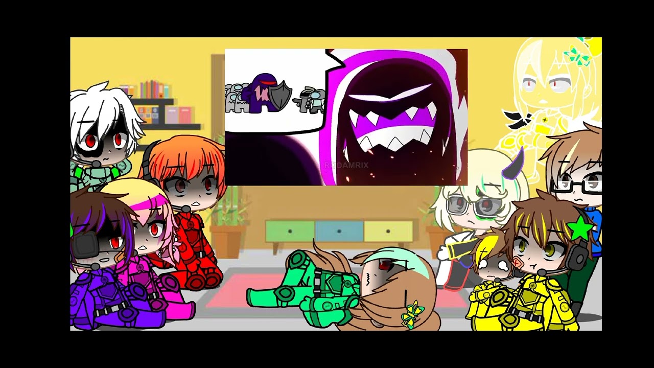 Among us Rodamrix characters react to the original story part 13 + Glitchy's family