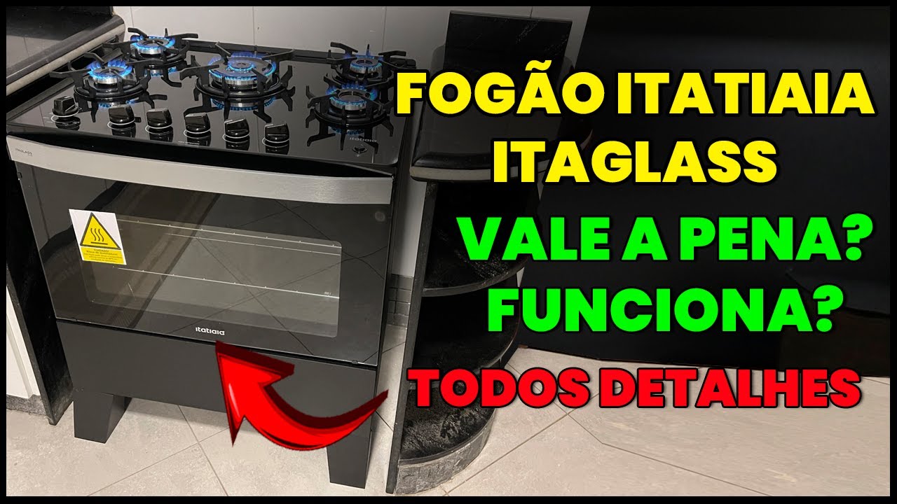 Fogão Itatiaia Itaglass Plus 5 Bocas - É Bom? LUZ NO FORNO E AUTOMÁTICO