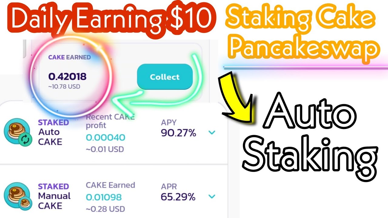 How To Stake Cake On Pancakeswap Using Trust Wallet Tutorial|Explain Auto Cake Staking in Hindi/Urdu