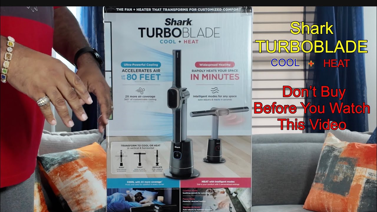 Башенный вентилятор Shark TurboBlade Cool + Heat без лопастей