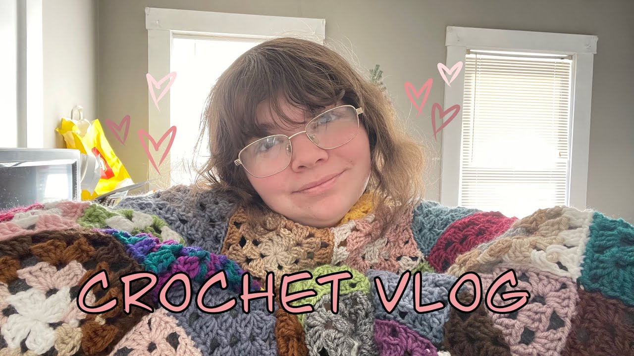 Finishing Our Granny Square Blanket // Crochet Vlog 🧶