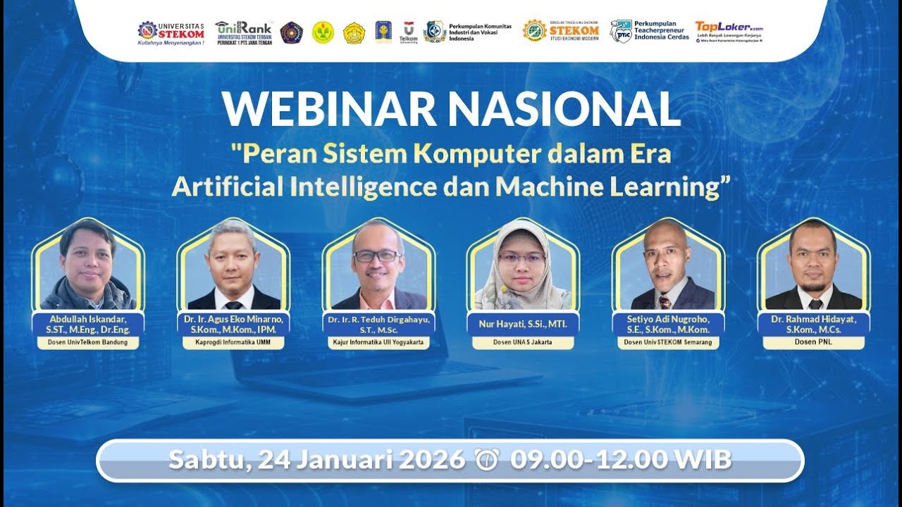 WEBINAR NASIONAL: Peran Sistem Komputer dalam Era Artificial Intelligence dan Machine Learning
