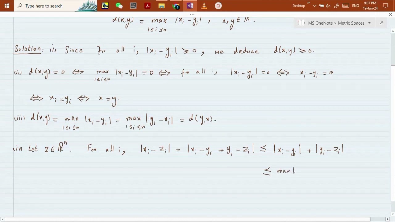 R^n is a Metric Space with Maximum Metric || Theory of Metric Spaces