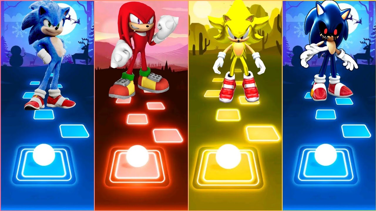 Sonic -Knuckles -Super Sonic -Sonic Exe -Tiles hop edm rush