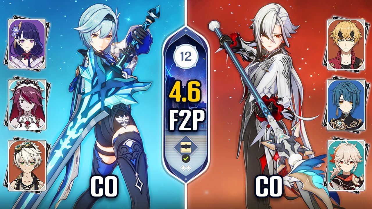F2P C0 Eula Hypercarry & C0 Arlecchino Vape Team | Spiral Abyss 4.6 Floor 12 | Genshin Impact