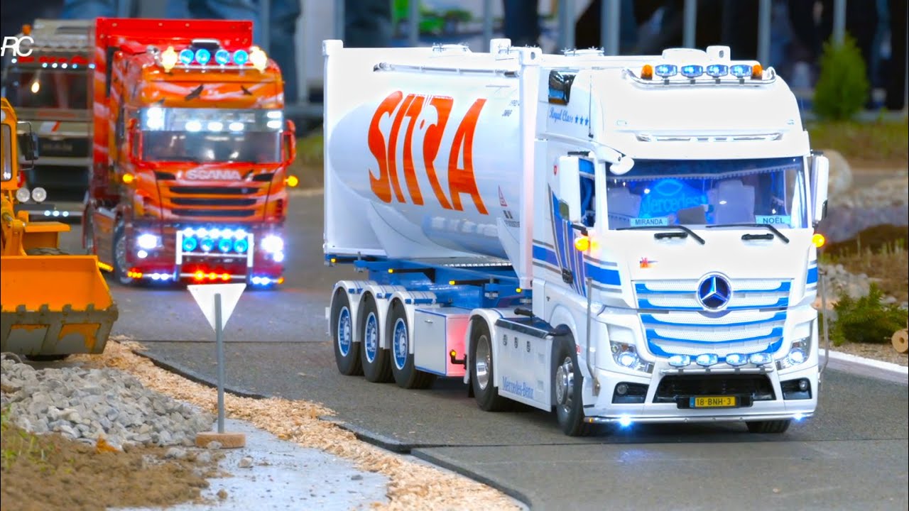 SPECIAL RC DUMP TRUCKS, RC CONSTRUCTION MACHINERY, RC SCANIA TRACTOR TRUCKS, LIEBHERR RC DIGGER