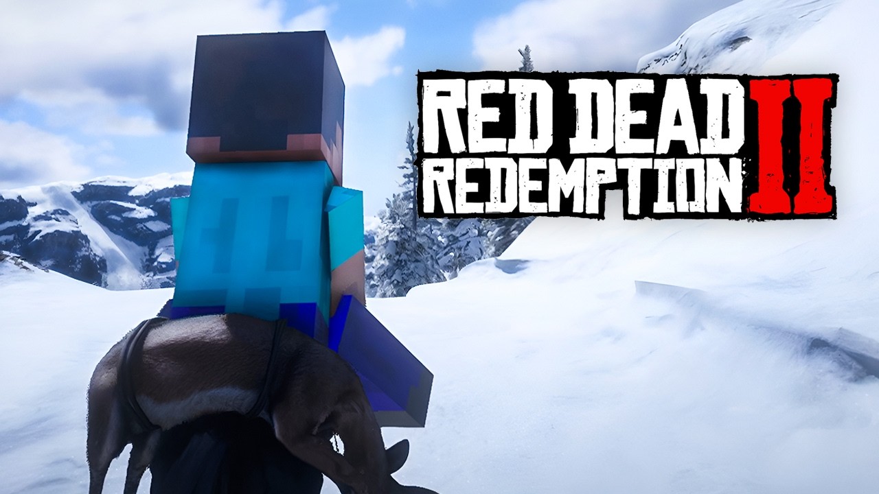 Let's Explore Red Dead Redemption 2 As Steve in Minecraft